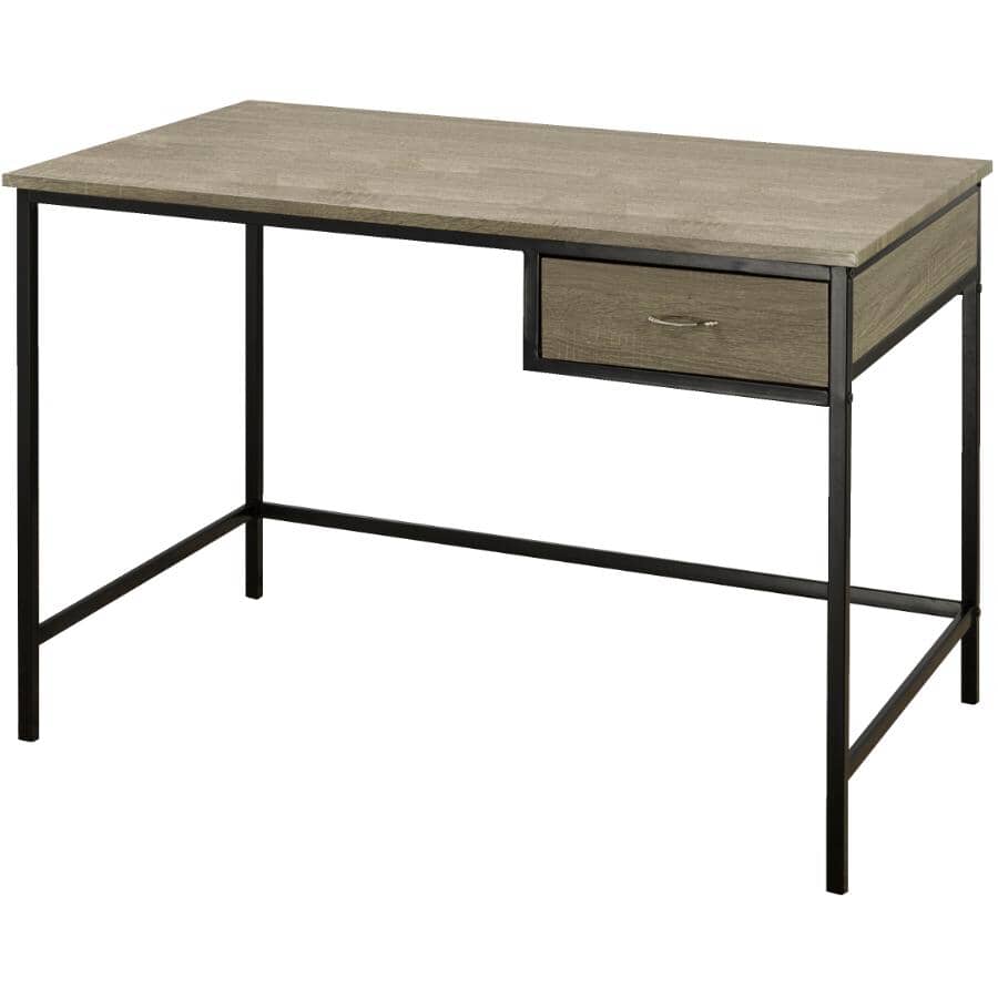 TITUS:1 Drawer Grey Distressed Office Desk