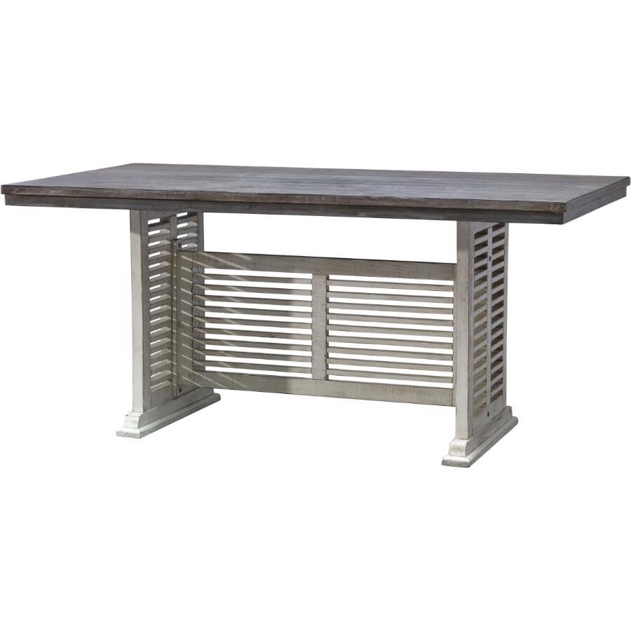 IFD INTERNATIONAL FURNITURE DIRECT:White Base and Grey Top Stone Bar Table