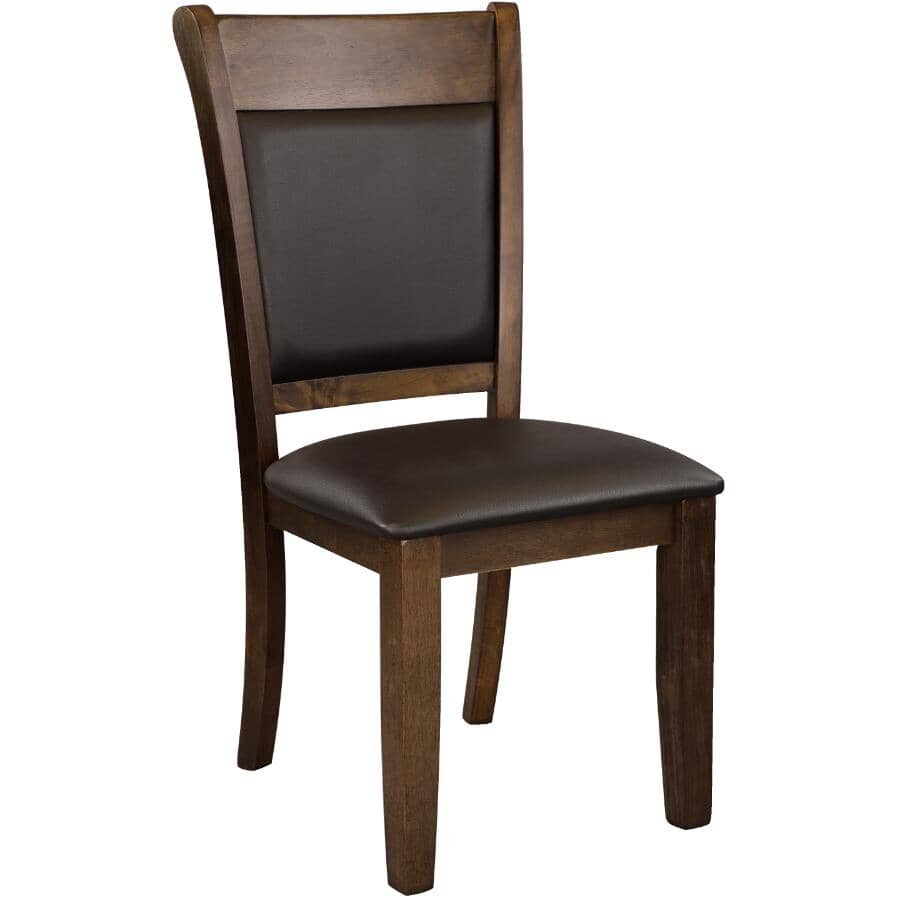 MAZIN FURNITURE:Wieland Dining Chair with Faux Leather - Brown
