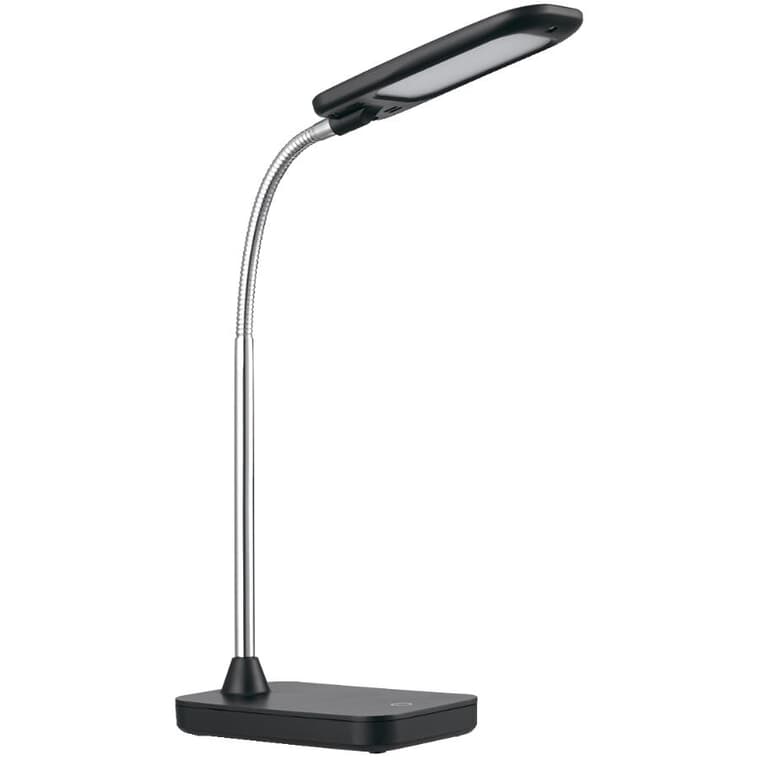 Black & Chrome LED Desk Lamp