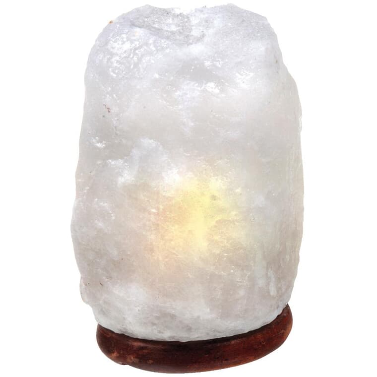 Lampe au sel de cristal blanc de l'Himalaya
