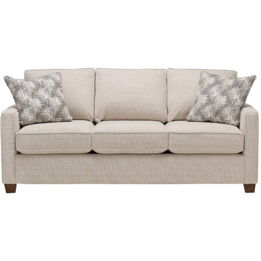DECOR-REST FURNITURE:Sofabed - Bombshell Ivory with Queen Memory Foam Mattress