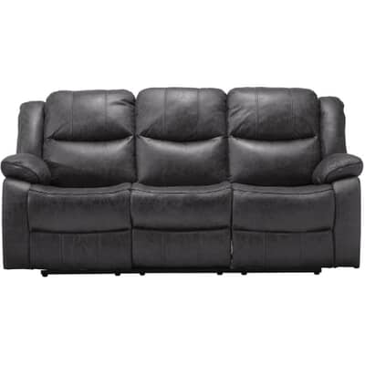 Mazin Furniture Polished Grey Klaus, Power Motion Recliner Sofa