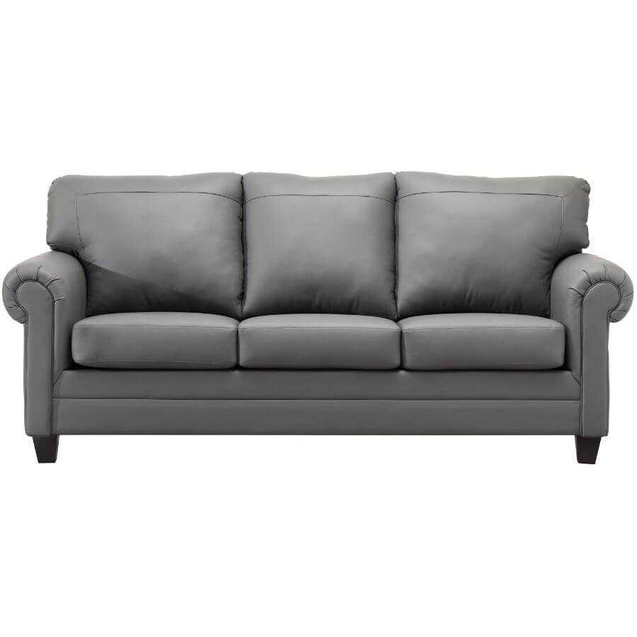 AMAN FURNITURE:Leather Match Sofa - Clay