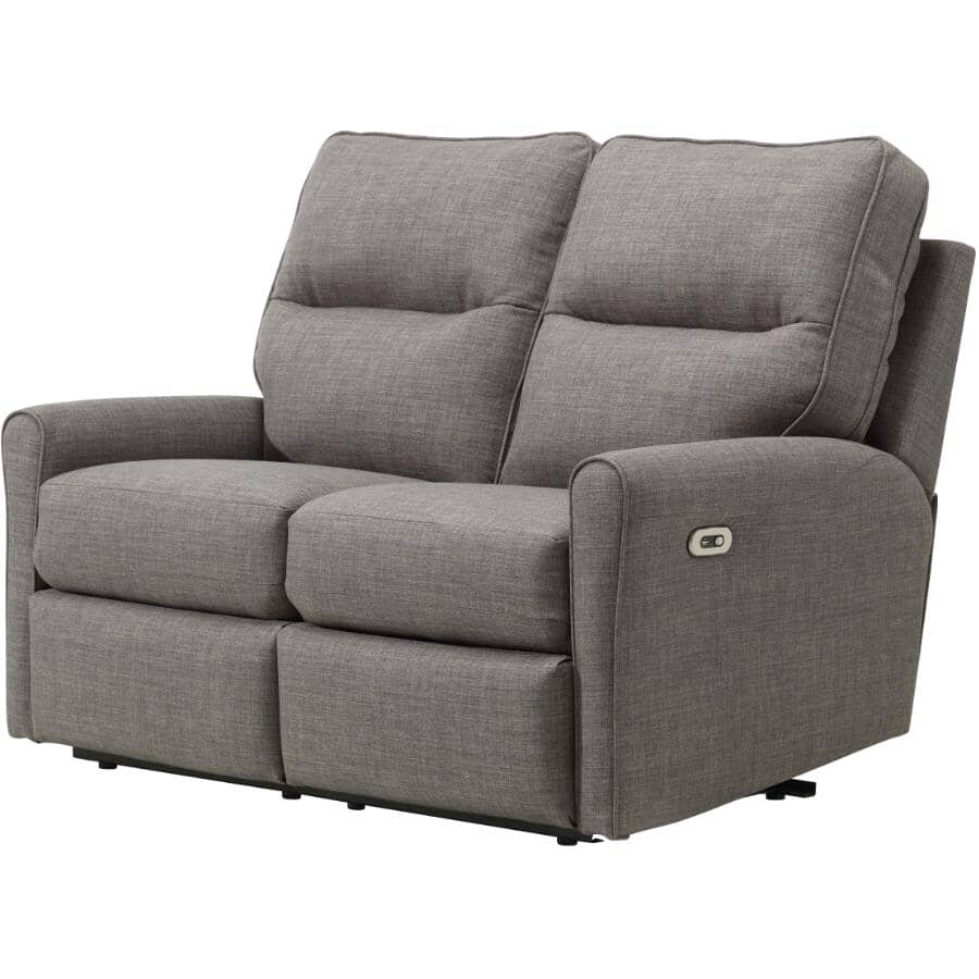 DECOR-REST FURNITURE:Power Reclining Loveseat with USB Port - Restore Charcoal