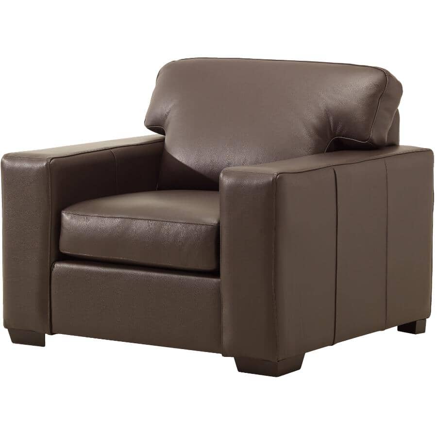 CAMPIO FURNITURE LTD:All Leather Chair - Havana Dark Brown