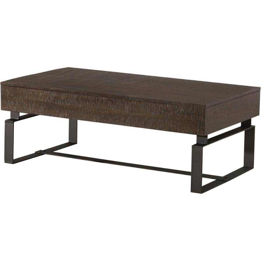 RUSTIQUE:Lincoln Rectangular Coffee Table - with Lift-Top