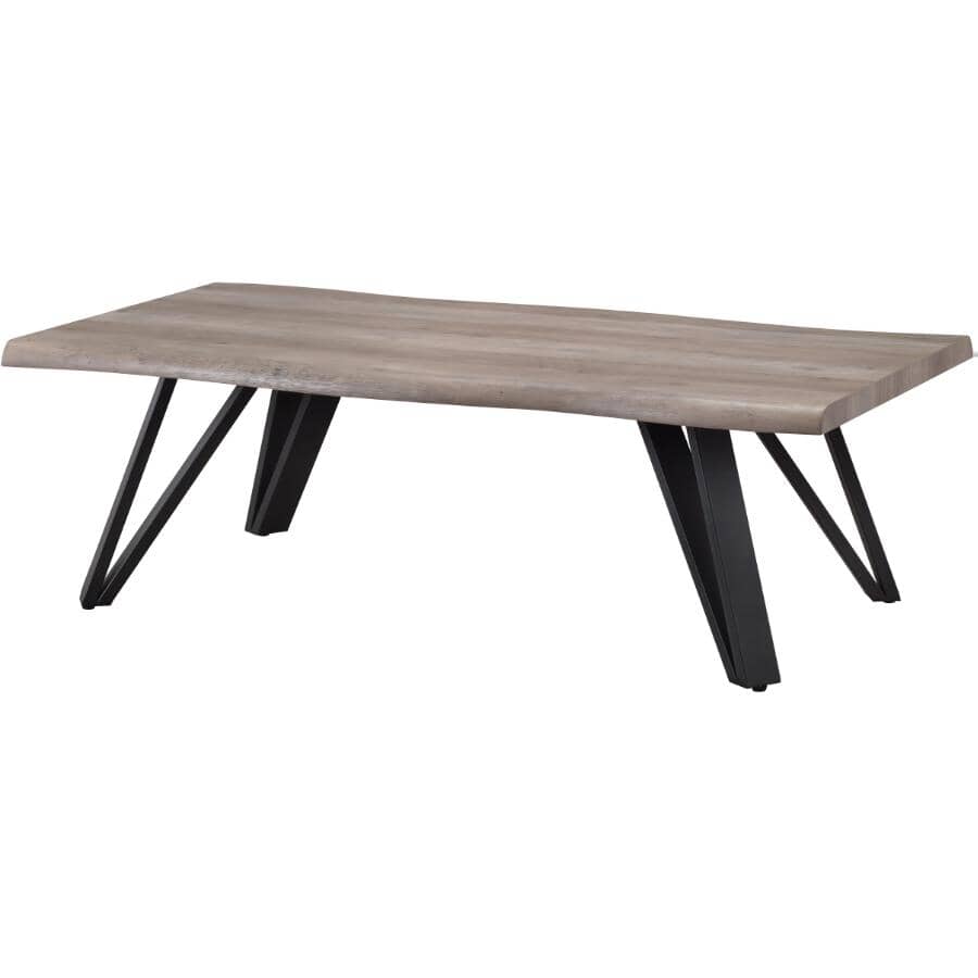 MAZIN FURNITURE:Carrie Rectangular Coffee Table - Black with Grey Top