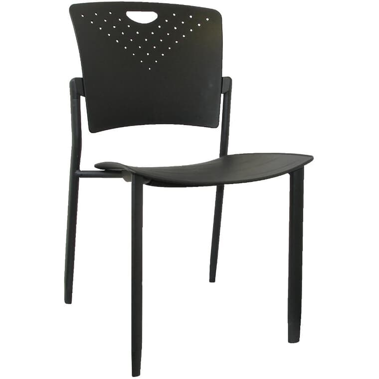 Chaise empilable en polypropylène noir
