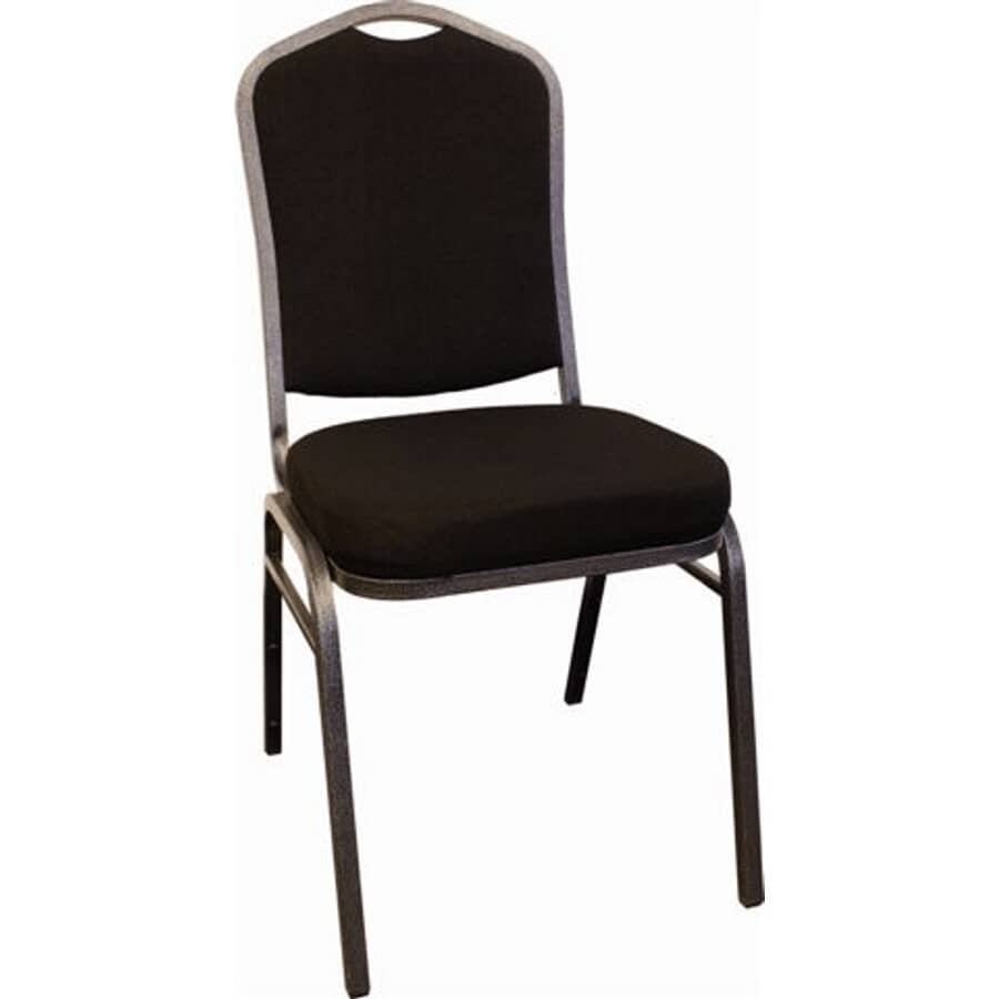 CANERGO:Black Fabric Stacking Chair