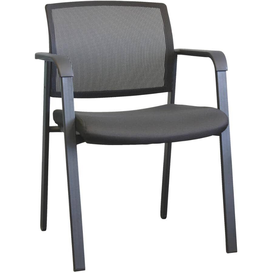 CANERGO:Black Mesh Low Back Reception Chair