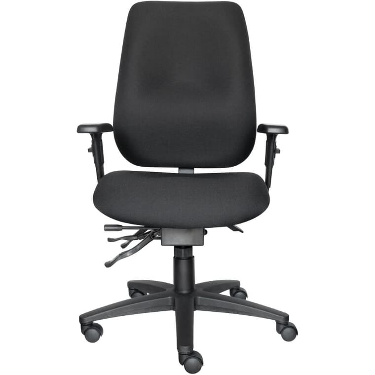 Chaise de bureau ergonomique à dossier moyen et à basculements multiples