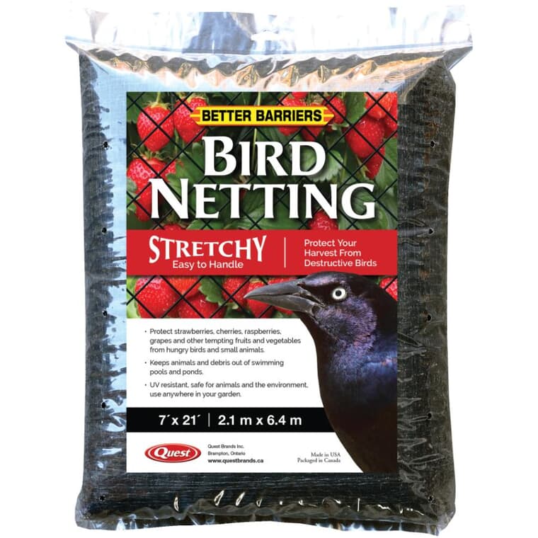 7' x 21' Black Stretchy Bird Netting