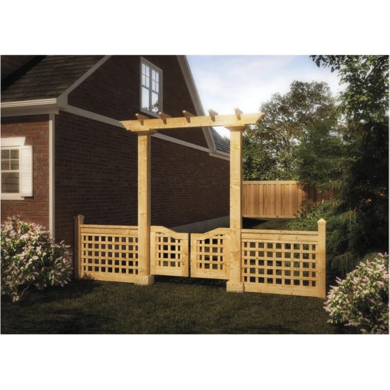 4' x 8' Pressure Treated Trellis, Gate and Fence Package