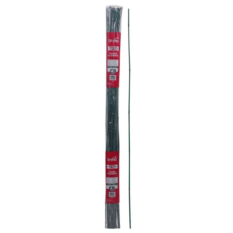 25 Pack 4' Bamboo Plant Stakes