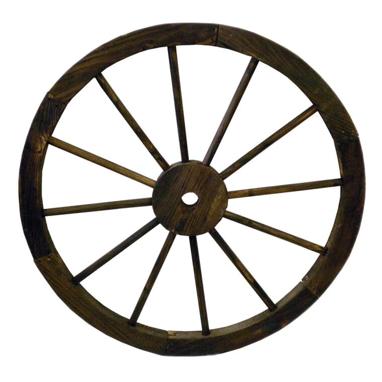 32" Diameter Burnt Wooden Wagon Wheel
