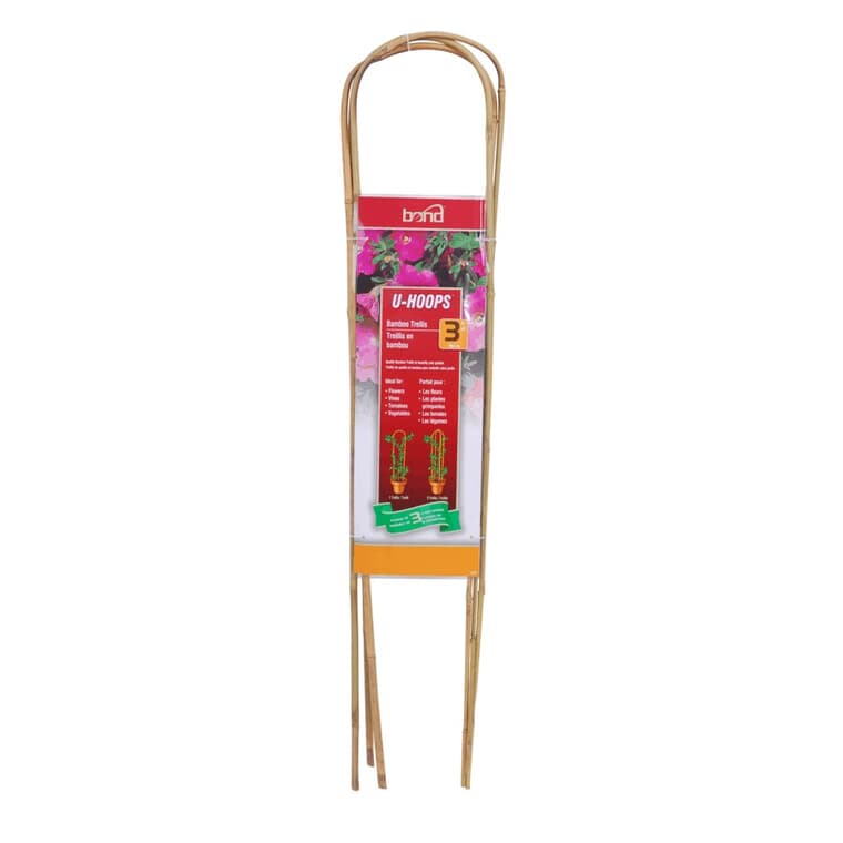 3 Pack 3' U-Hoops Bamboo Plant Supports