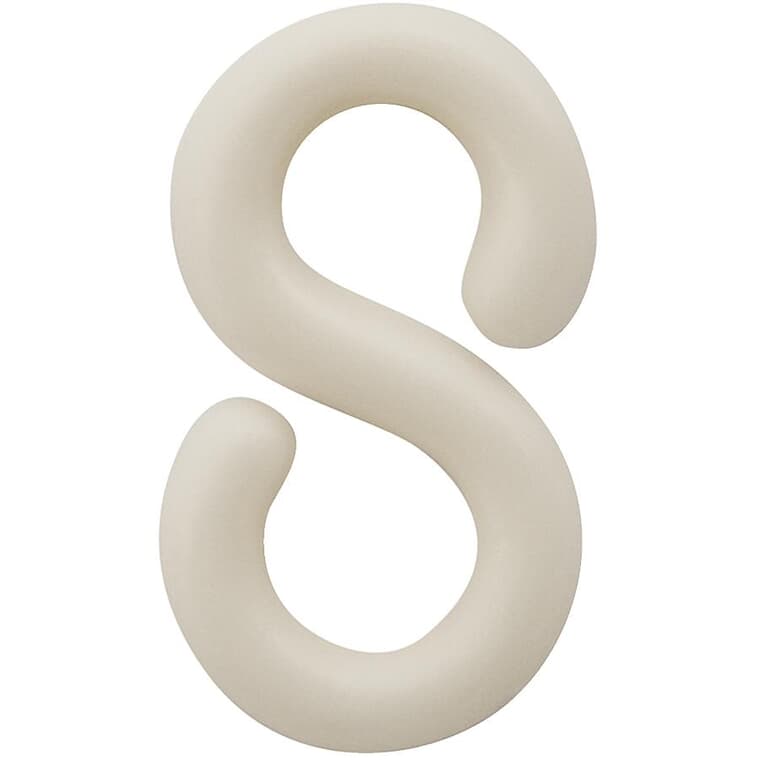 Crochet en S de 1-1/2 po pour chaîne, blanc