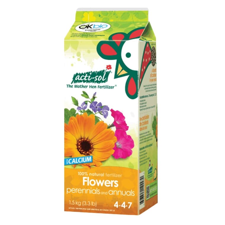 Hen Manure Flower Fertilizer - 4-4-7, 1.5 kg