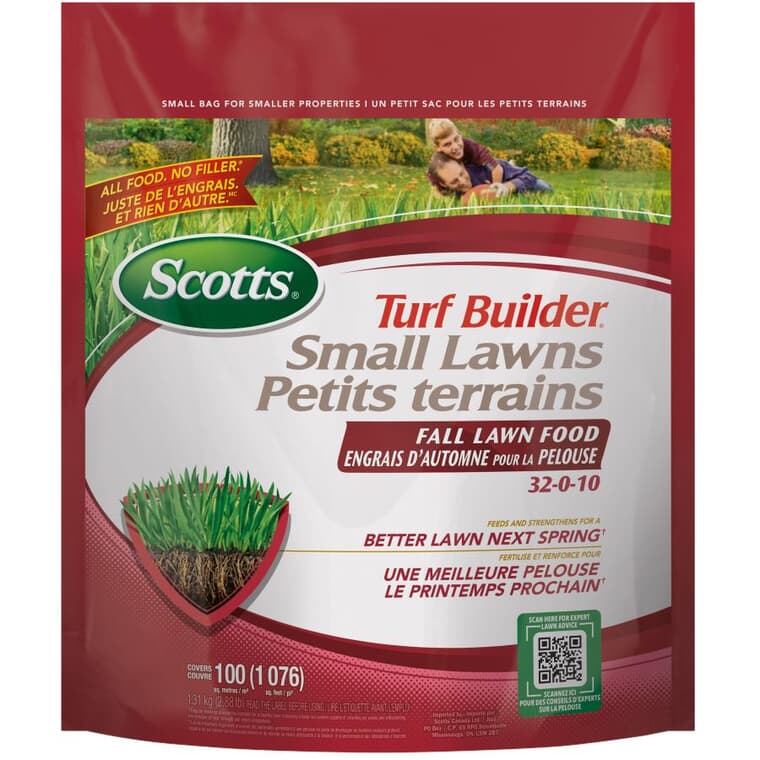 Turf Builder Small Lawns Fall Lawn Food - Covers 100 sq. m. + 32-0-10