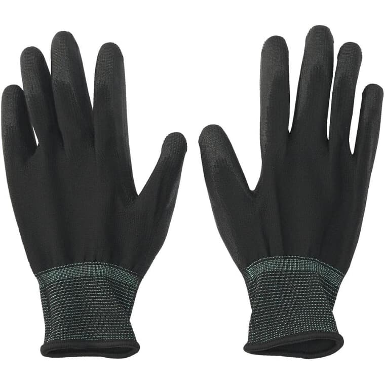 Polyurethane Coated Work Gloves - Medium, 6 Pairs