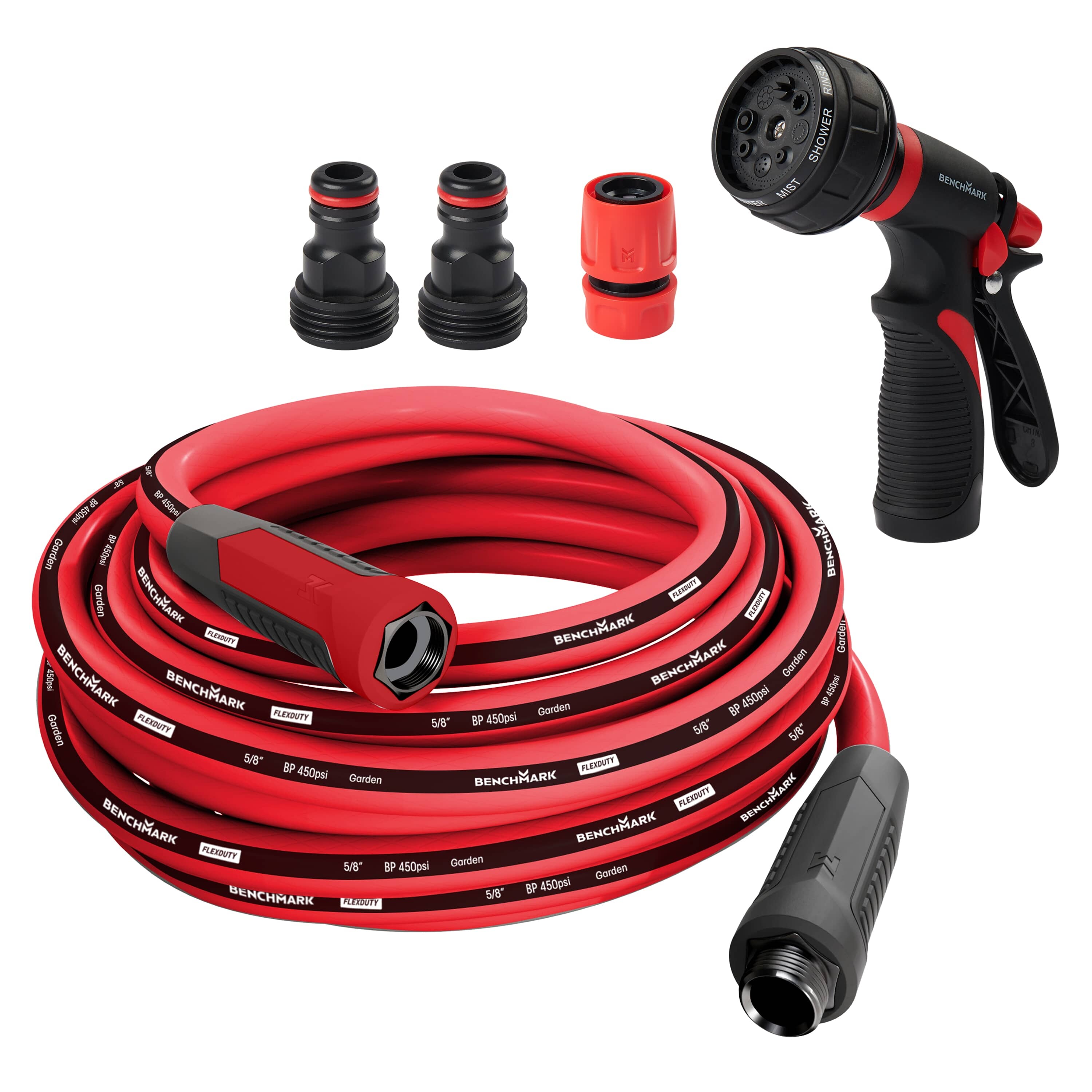 BENCHMARK 60' Pro Grade Hybrid Garden Hose with Nozzle | Home Hardware