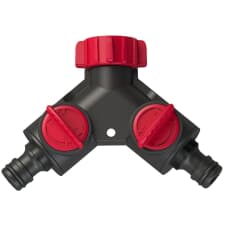BENCHMARK Twin Tap Connector with Shut-off | Home Hardware