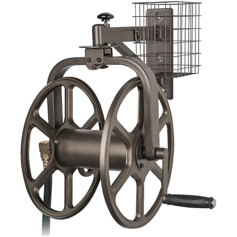 Single Arm Navigator Steel Wall Mount Hose Reel with Rotating Carriage