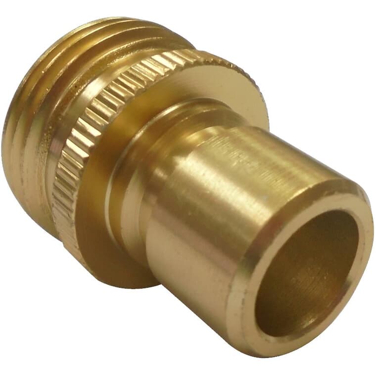 1/2" Male Aluminum Quick Hose Connector - with Brass Finish