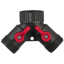 BENCHMARK Twin Tap Connector with Shut-off | Home Hardware