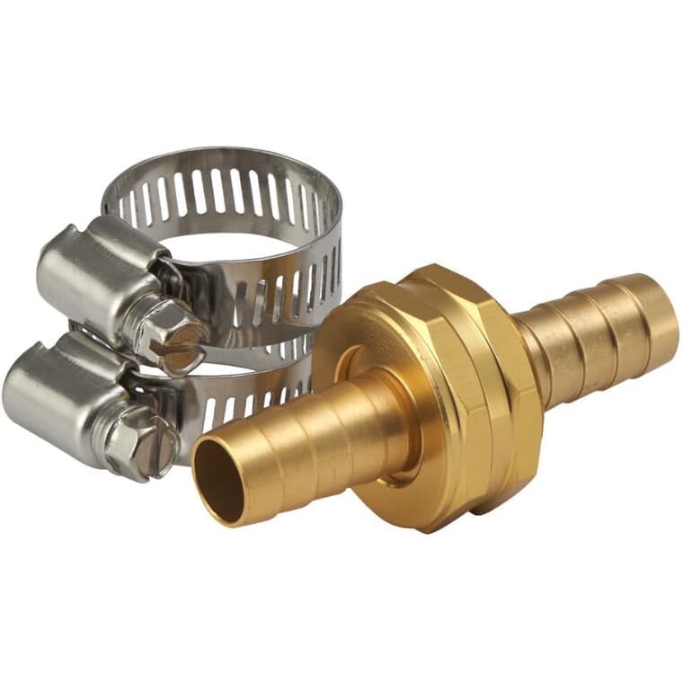7/16" Aluminum Hose Coupling, with Stainless Steel Clamps
