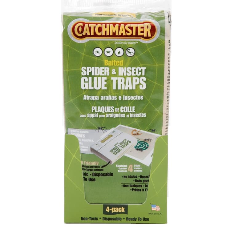 Spider & Insect Glue Traps - Non-Toxic, 4 Pack