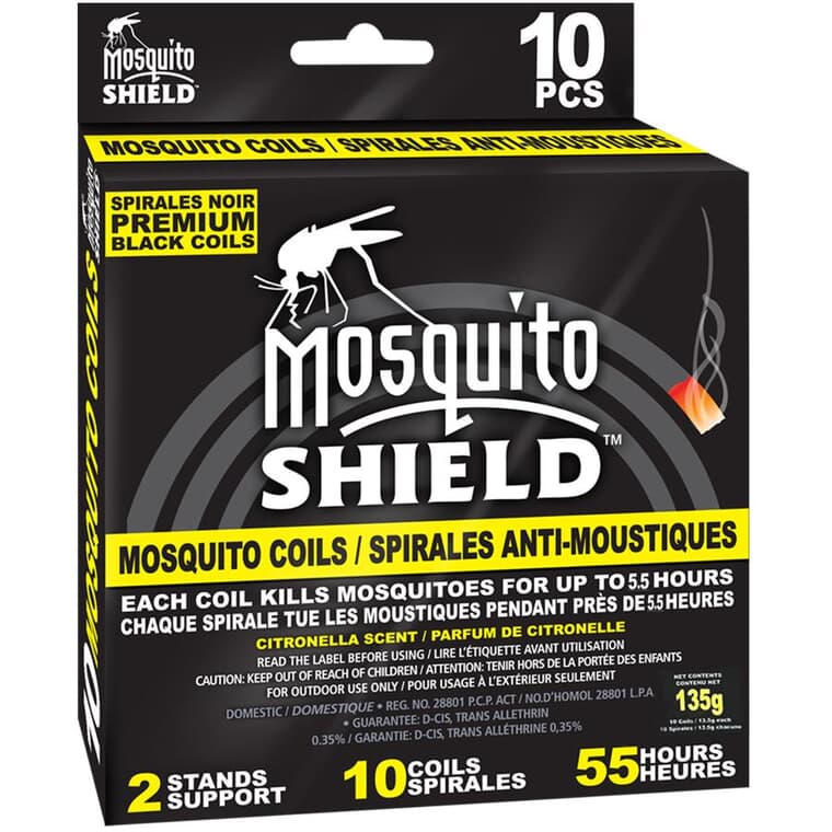 5-1/2 Hour Mosquito Coils - with Two Stands, 10 Pack