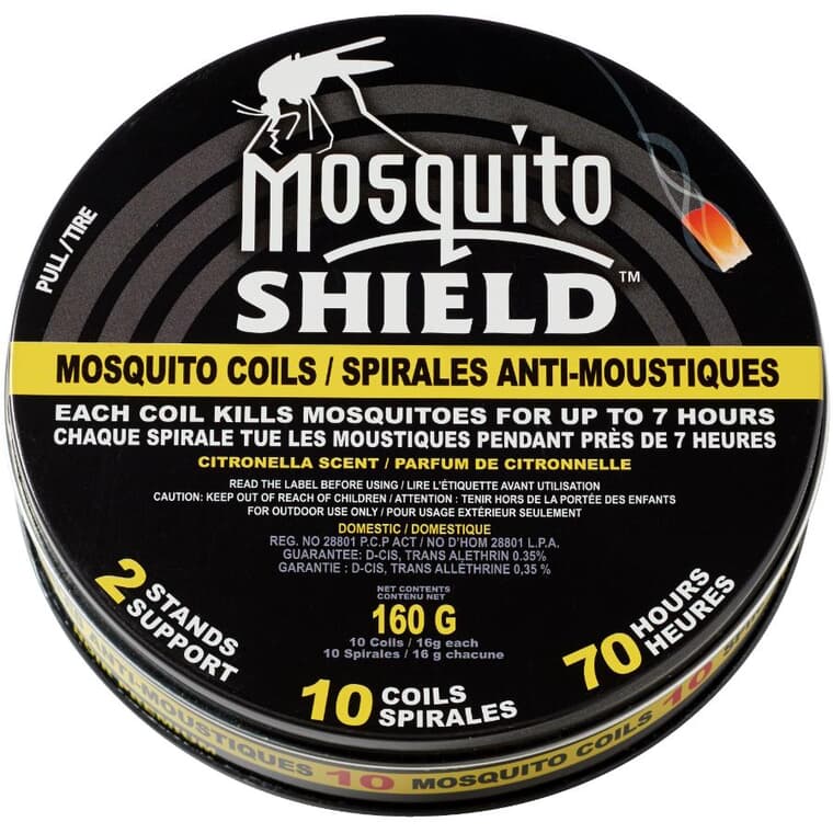 7-Hour Mosquito Coils - with Two Stands, 10 Pack