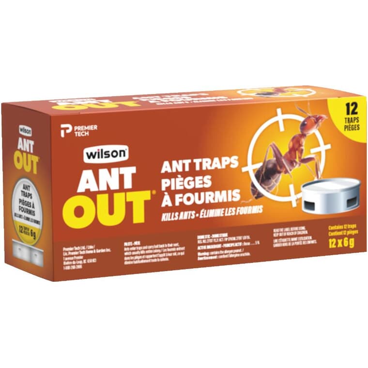 Paquet de 12 pièges à fourmis AntOut pour intérieur et extérieur