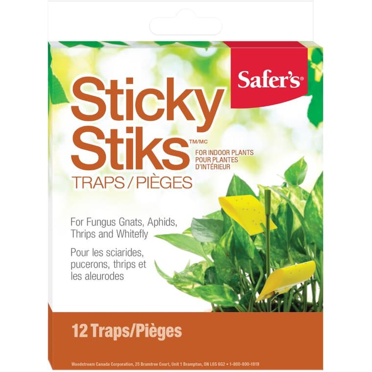 12 Pack Sticky Sticks Insect Traps