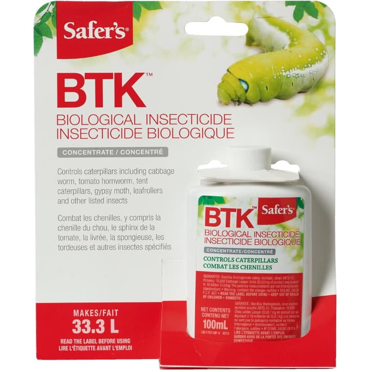 Insecticide concentré pour chenilles BTK, 100 ml