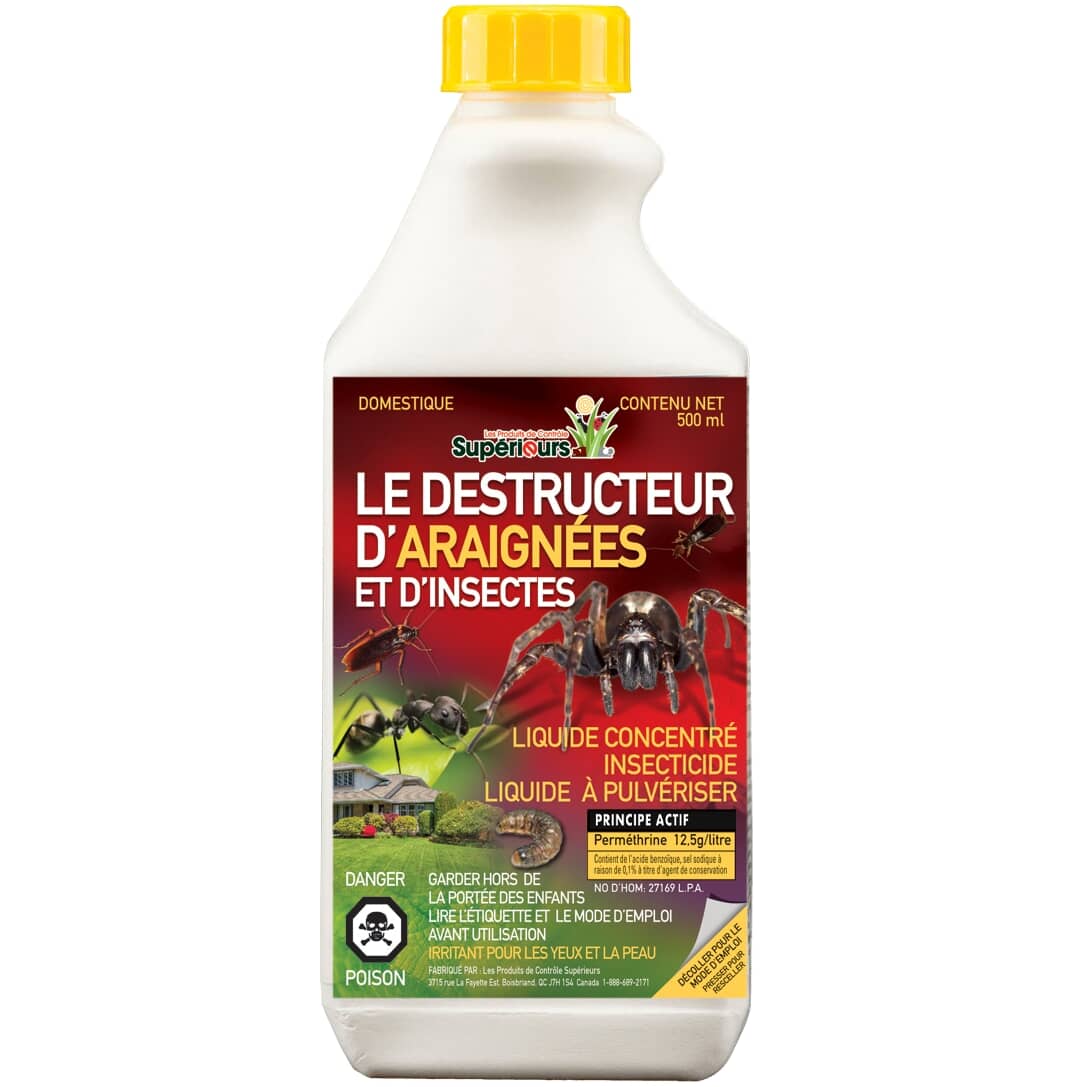 SUPERIOR CONTROL PRODUCTS Insecticide à araignées concentré, 500 ml ...