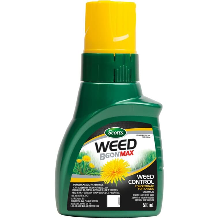 Herbicide pour mauvaises herbes concentré pour pelouses Weed B Gon Max, 500 ml