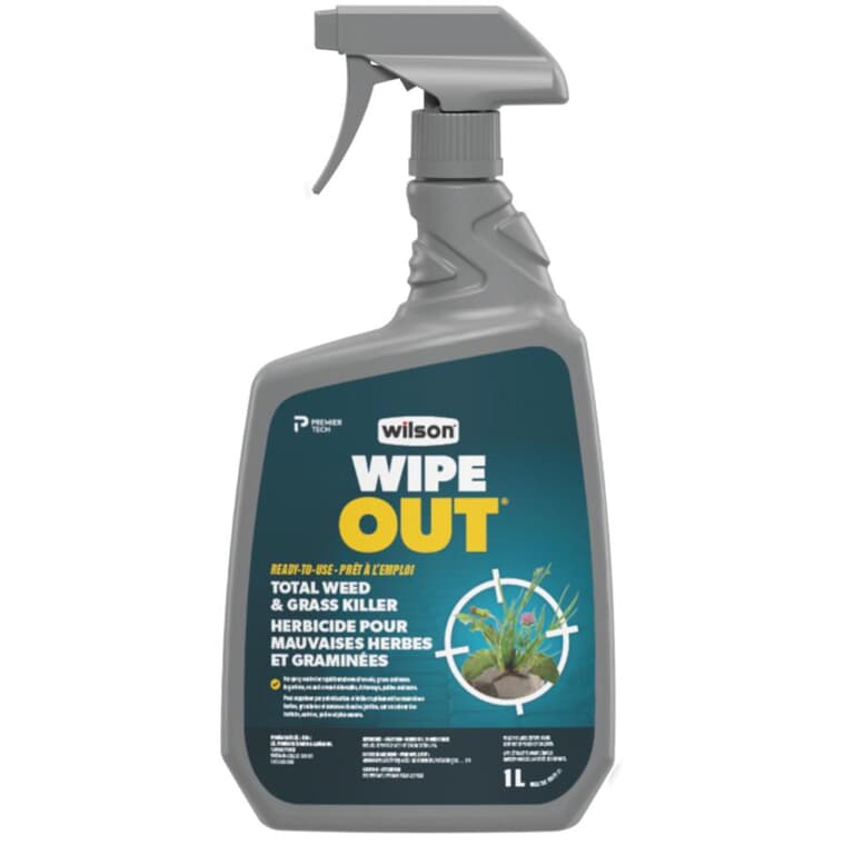 Herbicide Total Wipeout Ultra pour gazon et mauvaises herbes, 1 L