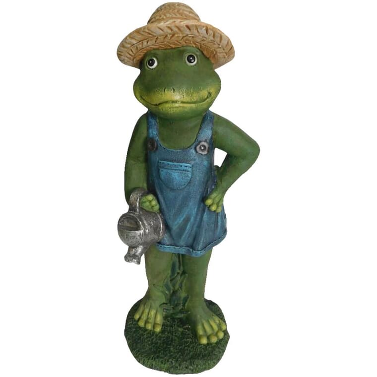 Frog With Watering Can Garden Statue