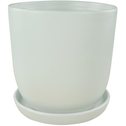 5.5" Egg Pot Ceramic Planter - Matte White