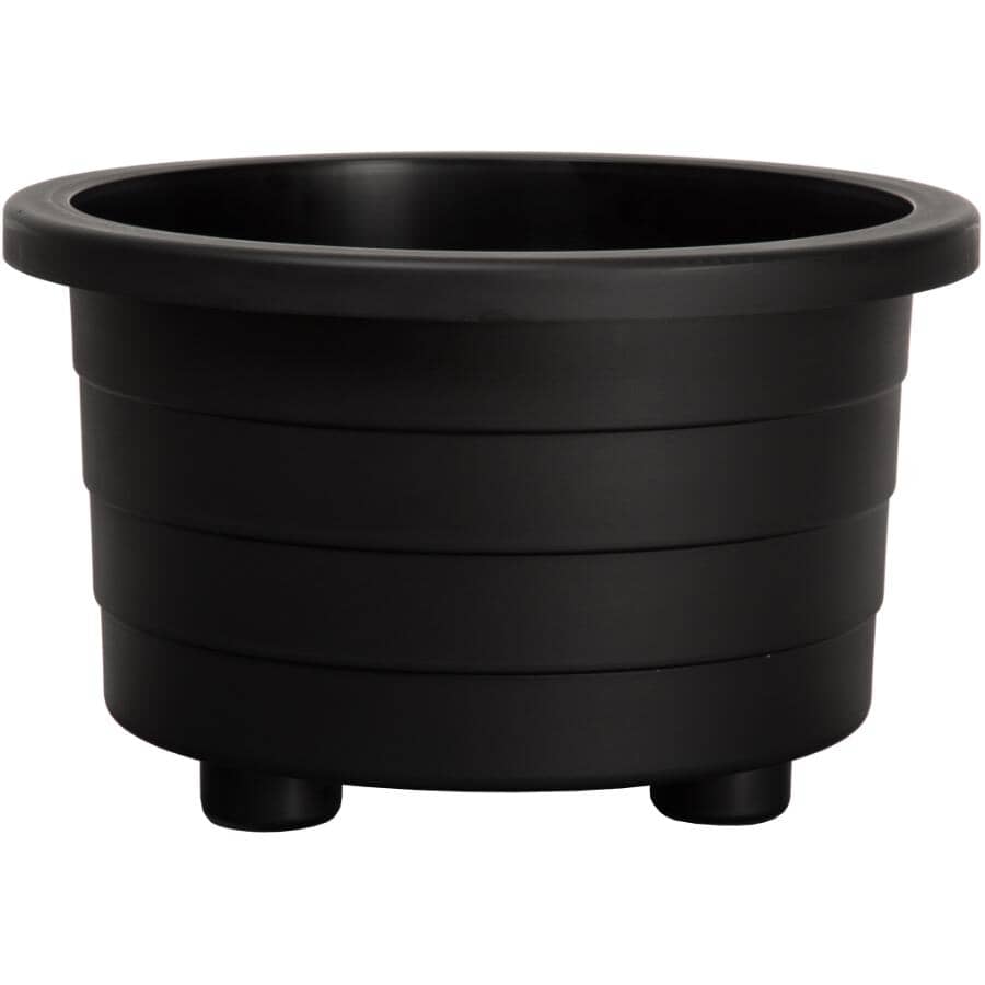 DCN:18" Black Round Patio Planter