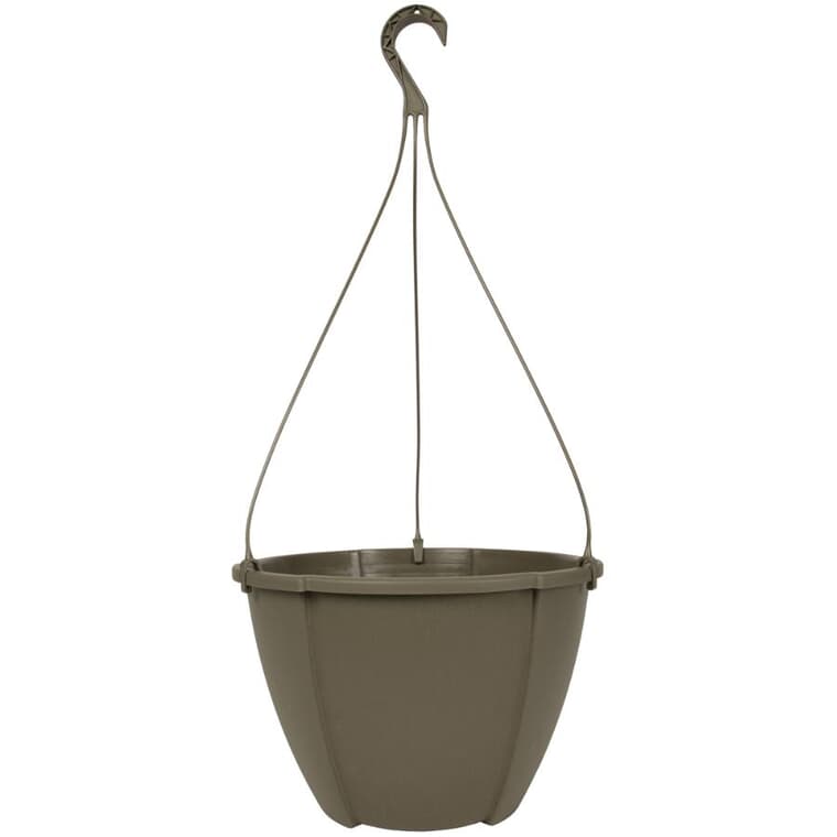 12" Cappuccino Self-Watering Hanging Planter