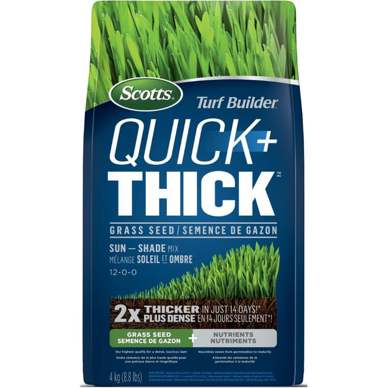 Turf Builder Quick+Thick Grass Seed - Sun and Shade Mix, 4 kg