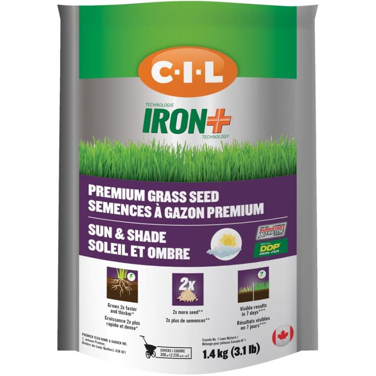 1.4kg Iron+ Premium Grass Seed