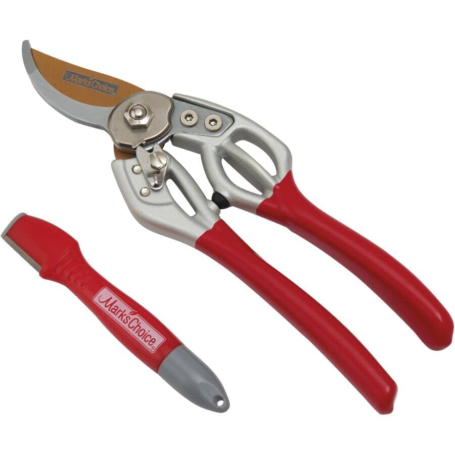 MARK'S CHOICE:8.75" Forged Bypass Pruner, with Sharpener