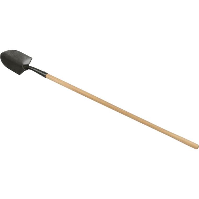 48" Round Point Long Handle Shovel, with Small Point