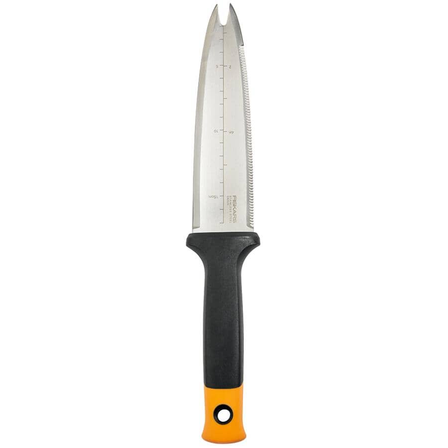 FISKARS:Hori Hori Knife, with Sheath - 7" Stainless Steel Blade