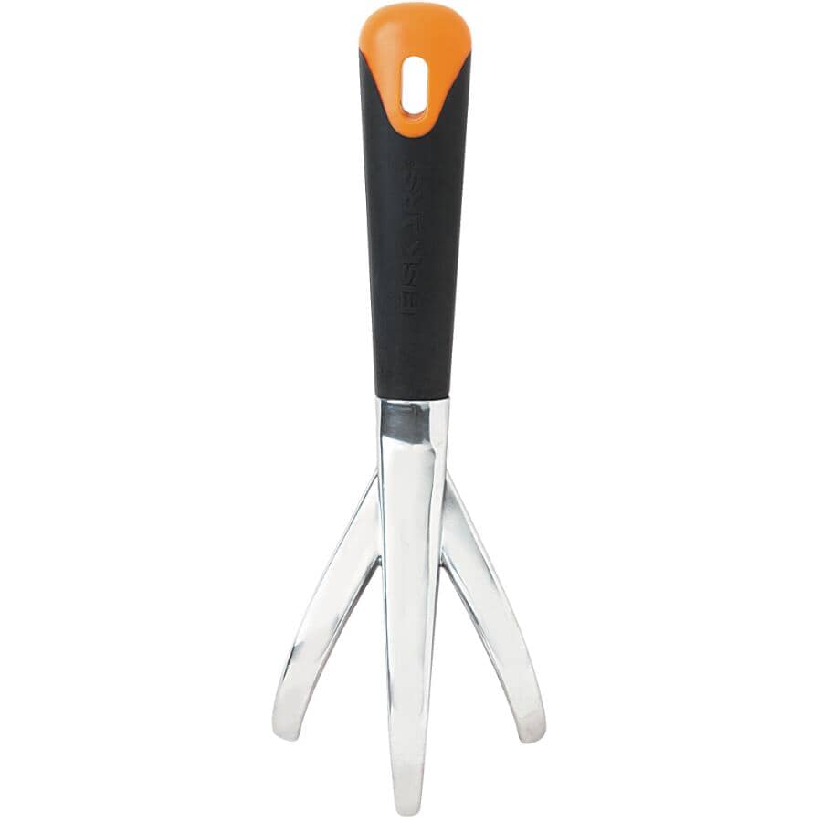 FISKARS:Big Grip Hand Cultivator, with Large Soft Molded Grip